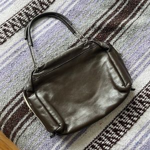 MM6 Maison Margiela Leather Handbag with Metal Handles
